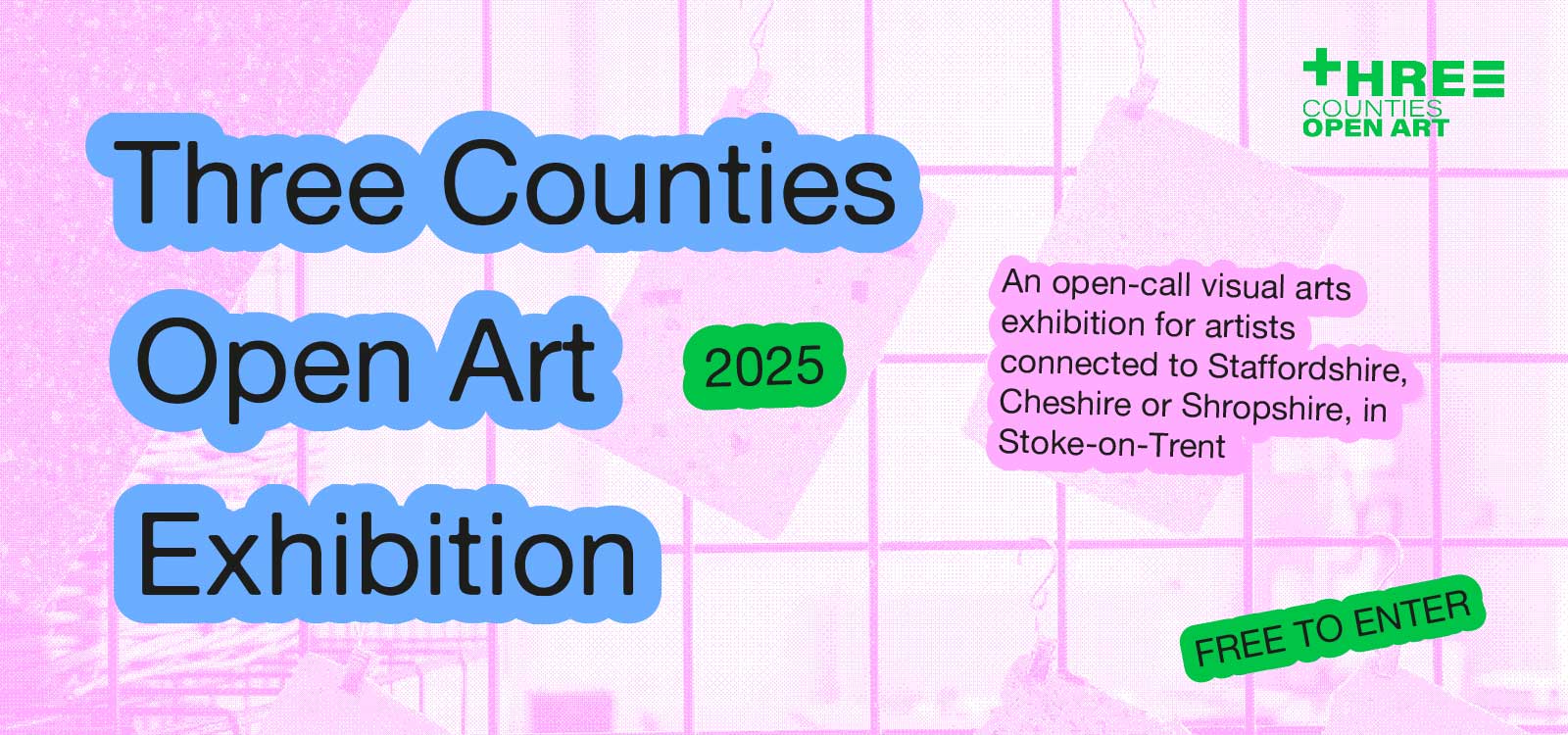 Three counties open art exhibition, An open-call visual arts exhibition for artists