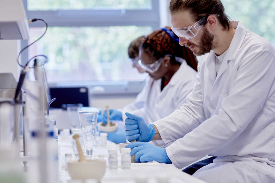 Students in a lab