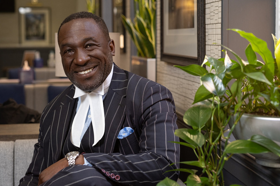 Earl Pinnock in suit 