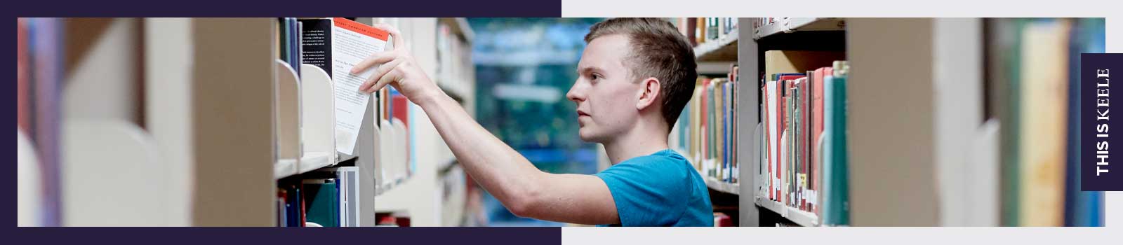 Student in Keele Library