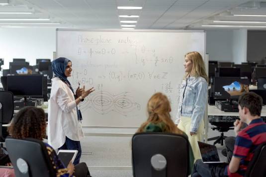 Mathematics students in lecture