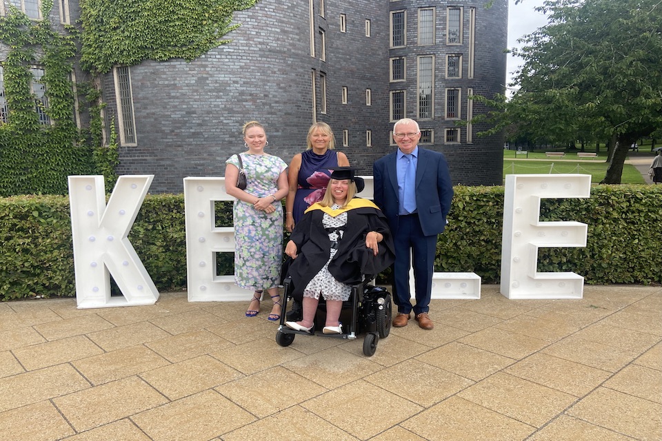 Nina Collins graduation at Keele 2023