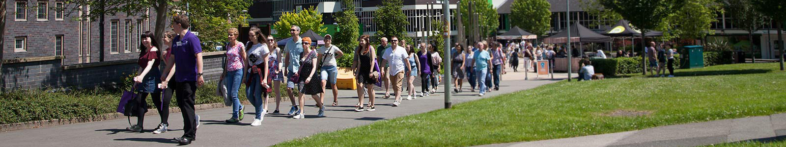 Student leading a campus tour