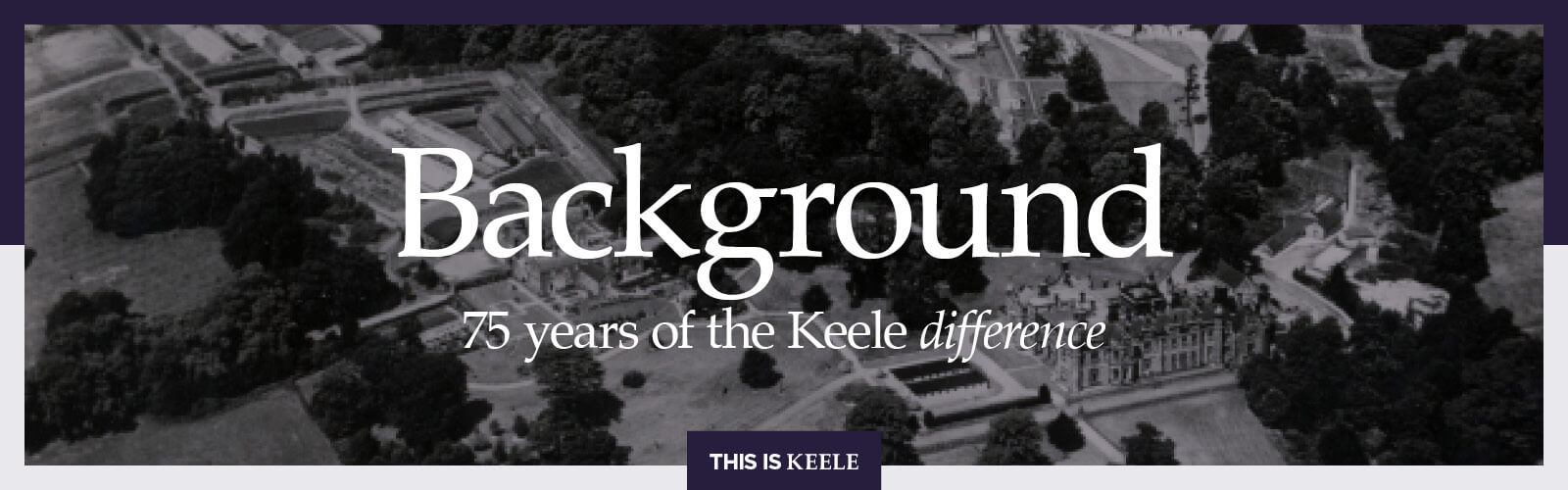 aerial view of Keele campus