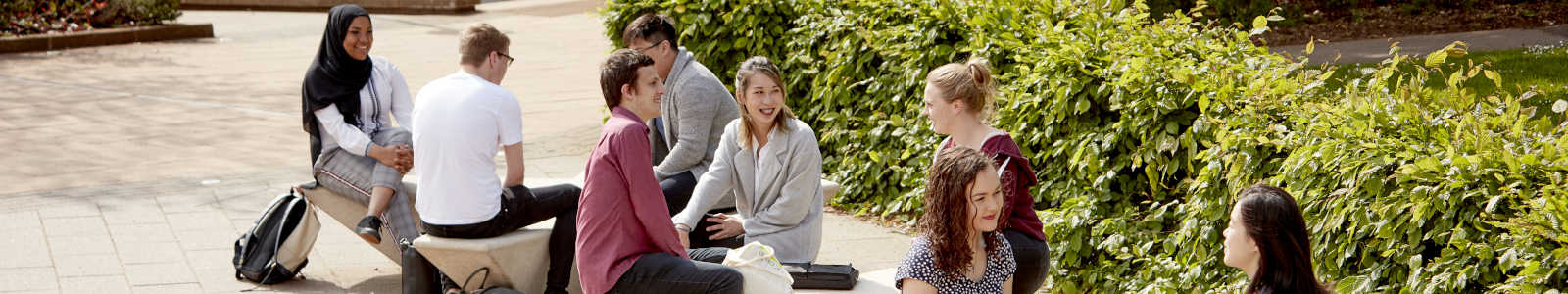Students on Keele University campus