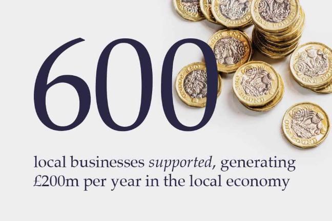 600 local businesses