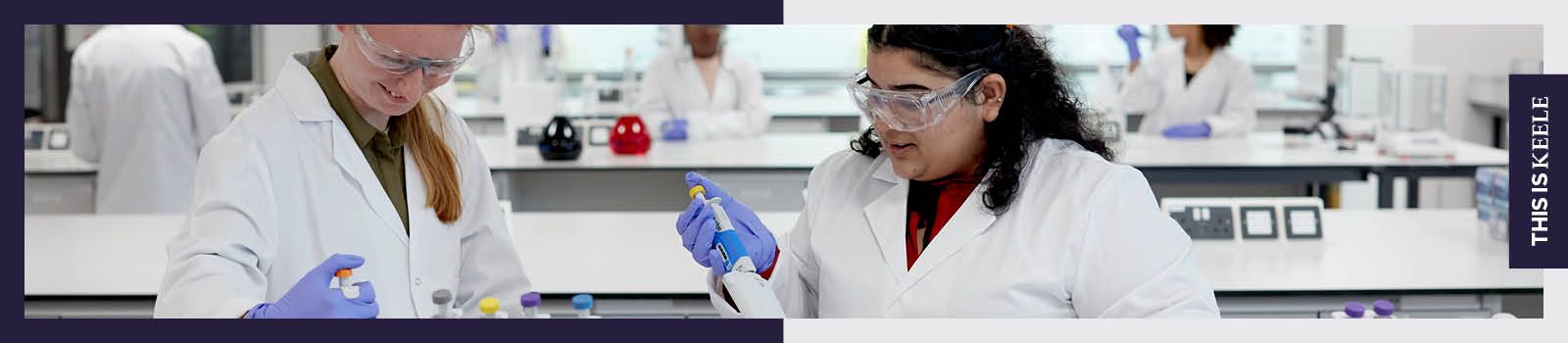 Bioveterinary Science students working in Keele CSL laboratory