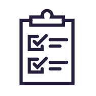 Checklist with tick boxes